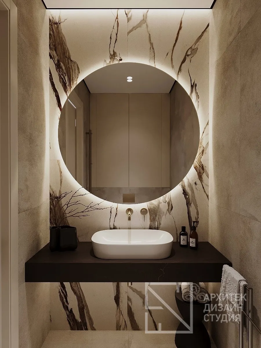 Дизайн интерьера квартиры в г. Абакан по ул. Авиаторов 1В/2 - Туалет - Фото 1